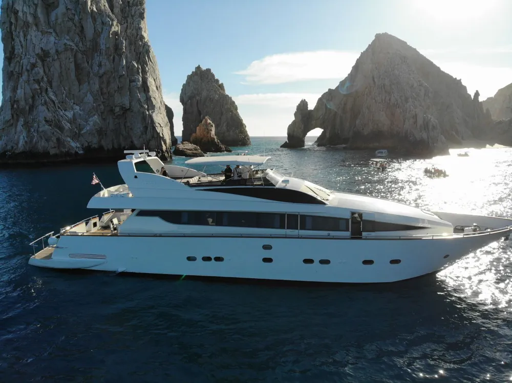 Antago 98 Luxury Big Yacht Los Cabos view